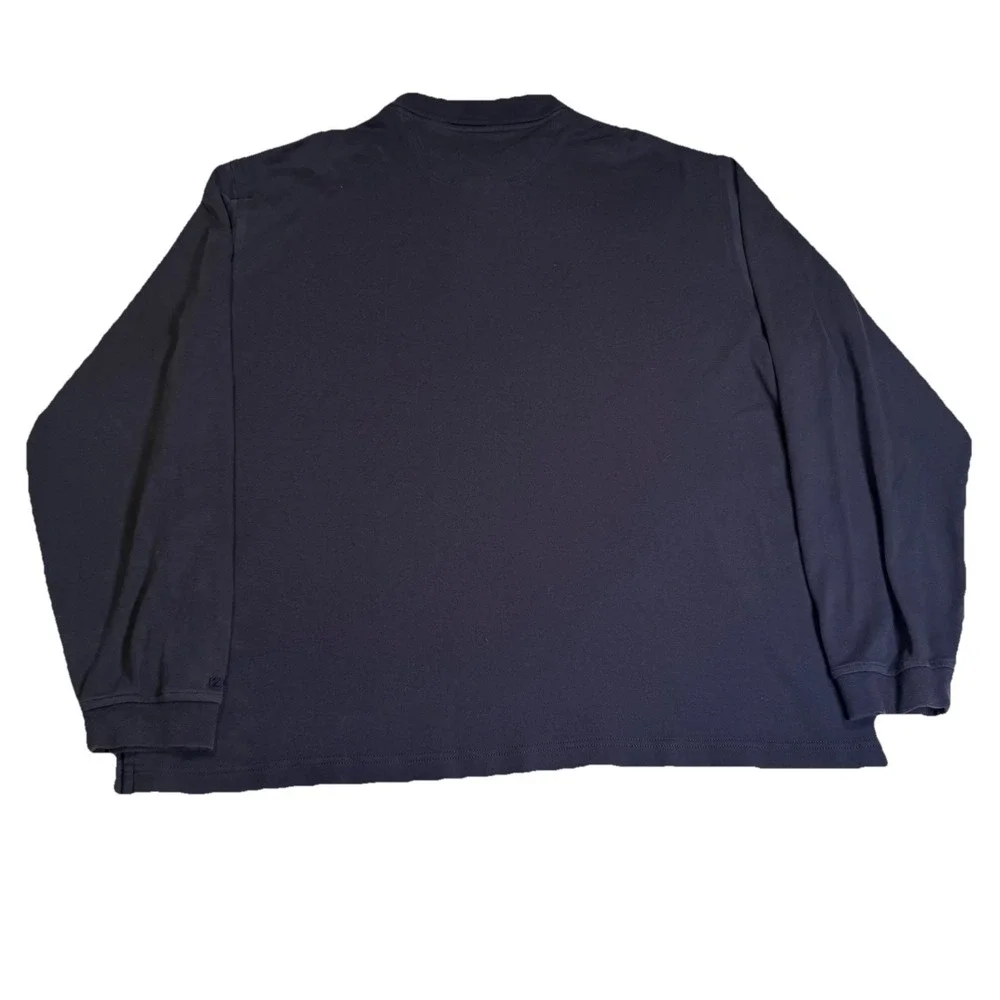IZOD long-sleeve polo shirt 100% Cotton Navy Blue 2XL